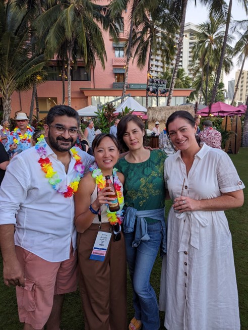 At The Royal Hawaiian - Annual PestFest Closing Party with Viren Merchant, Jo Lynn Teh and Janene Pastor.